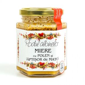 Miere cu polen si laptisor de matca, 200g, Prisaca Transilvania
